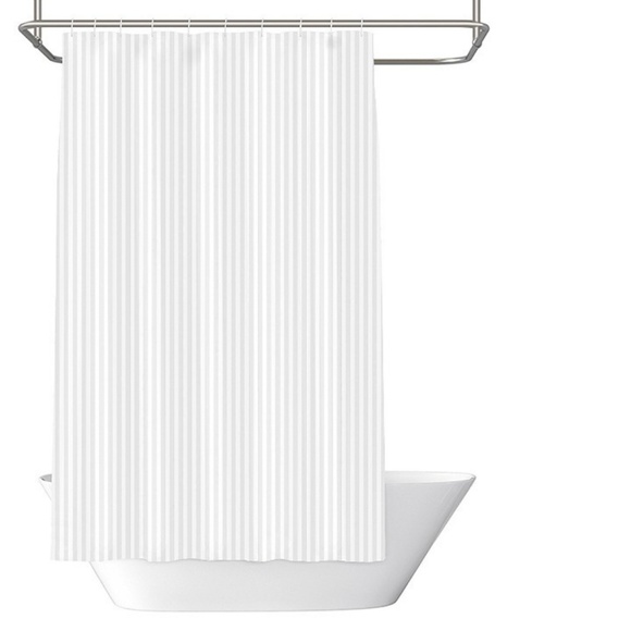 Mildew Resistant White Shower Curtains - Picture 8 of 8